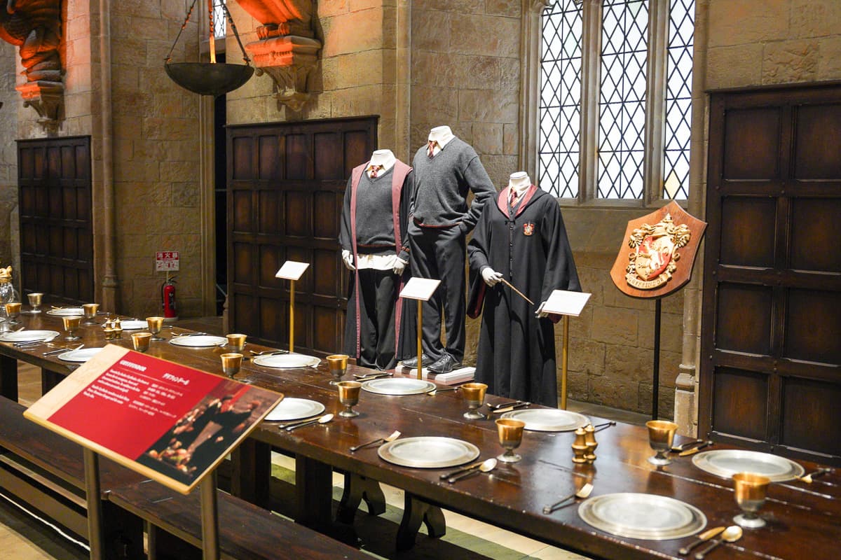 Hogwarts Great Hall set at Tokyo Harry Potter Studio