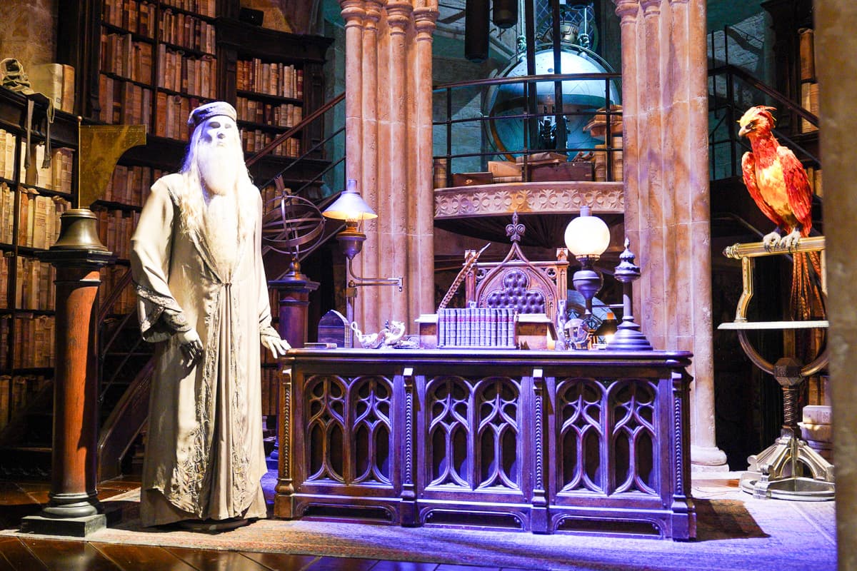 Dumbledore's office set at Tokyo Harry Potter Studio