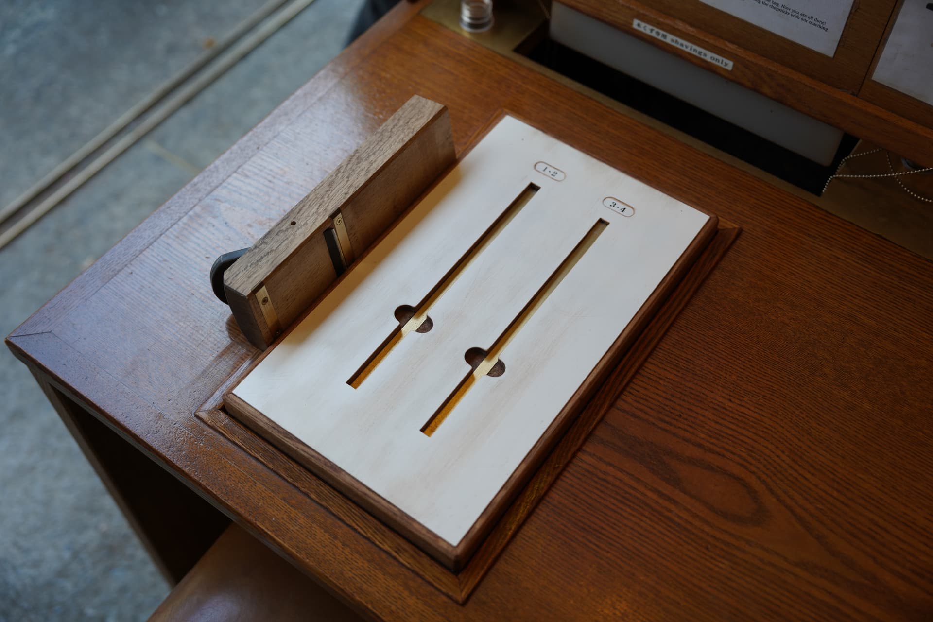 Wood selection at Karaki Mokkou chopstick workshop