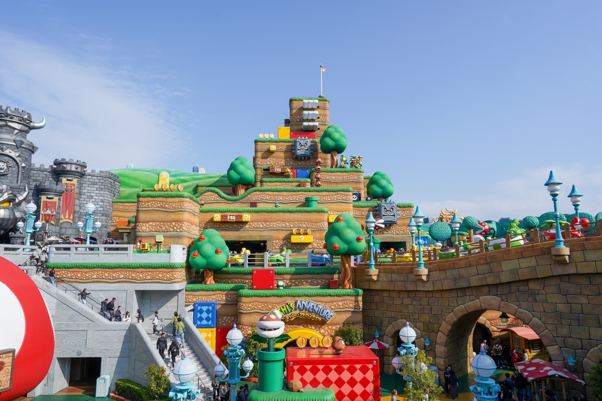 Mario Adventures hill at Super Nintendo World, USJ Osaka