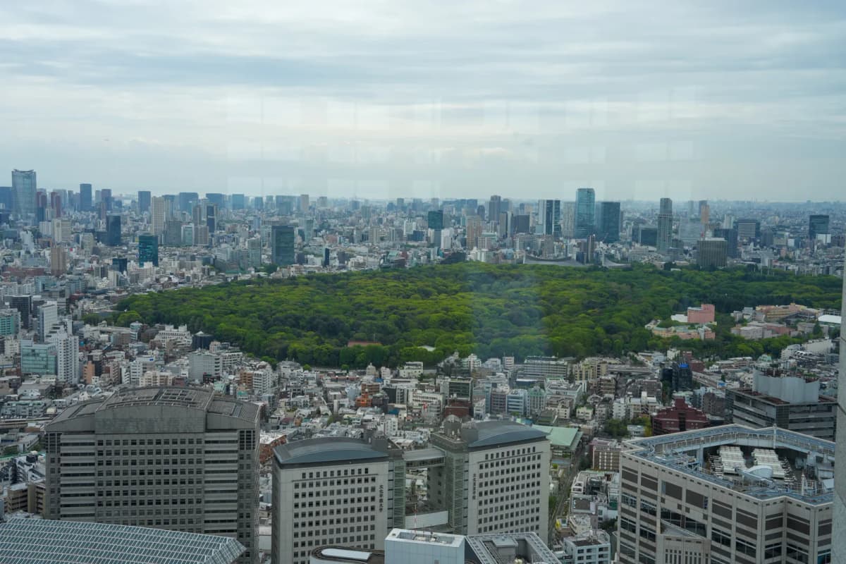 Shinjuku Gyoen seen from the South Observatory